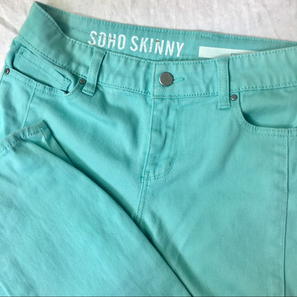 Vintage Soho Skinny Jeans Size 06 in Tiffany Blue